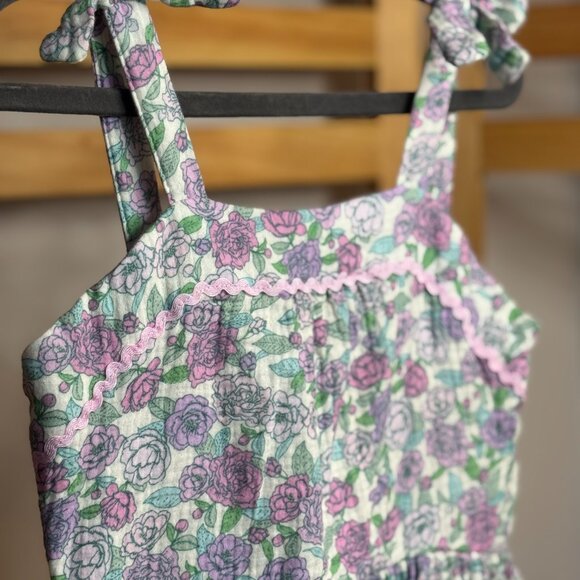 Tahari Girl Pastel Floral Tiered Dress โ Size 7 - Picture 4 of 13